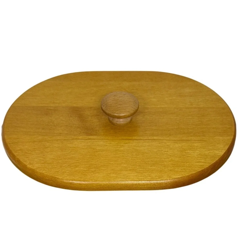 VTG Longaberger WoodCrafts Lid Brown 1999 Mother's Day Hardwood Maple Oval 58823